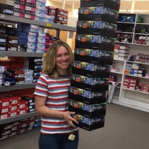 Karsyn in shoe room
